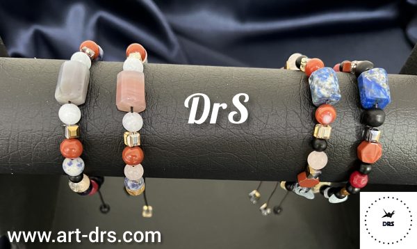 دستبند هفت چاکرا طرح عقیق