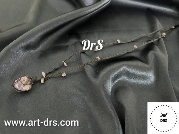 گردنبند بلند تامبل آمیتیست