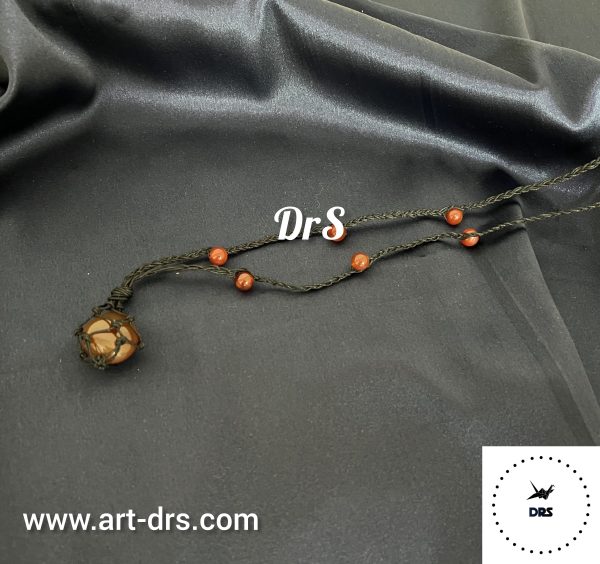 گردنبند بلند رومانتویی تامبل عقیق