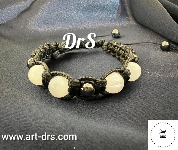 دستبند سلنایت و حدید با بند چرم