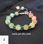 دستبند کوارتز صورتی و سلنایت