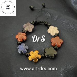 دستبند هفت چاکرا طرح تمام گل