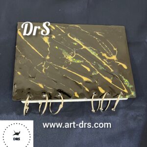 دفتر فانتزی رزینی مشکی طلایی