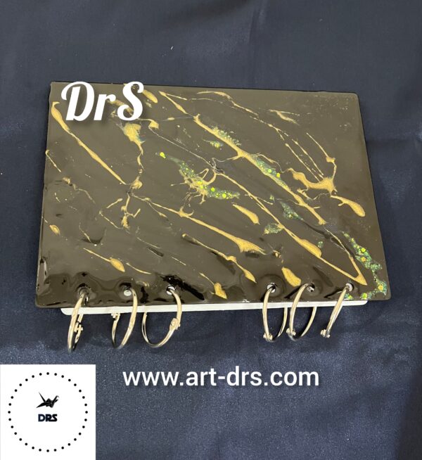 دفتر فانتزی رزینی مشکی طلایی