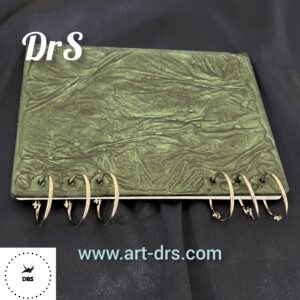 دفتر فانتزی رزینی لوکس طرح پارچه ساتن