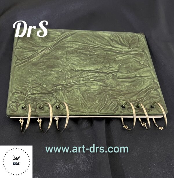 دفتر فانتزی رزینی لوکس طرح پارچه ساتن