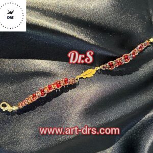 دستبند طلا پلاک طرح پر برند دیارس