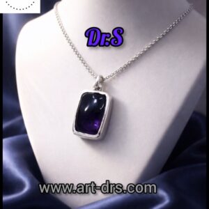 آویز گردنبند آمیتیست و نقره برند دیارس